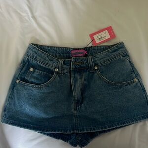 mini jean skirt